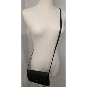 A‎ New Day Black Faux Leather Clutch Wallet Purse with Removeable Strap